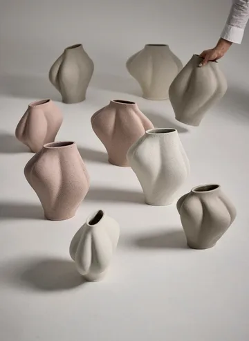 Saltare vase - Cream, Ø13.8x30 cm - AYTM