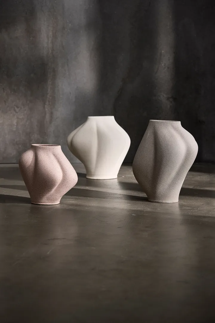Saltare vase, Cream, Ø15x25 cm