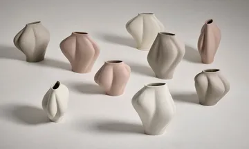 Saltare vase - Cream, Ø17x35 cm - AYTM