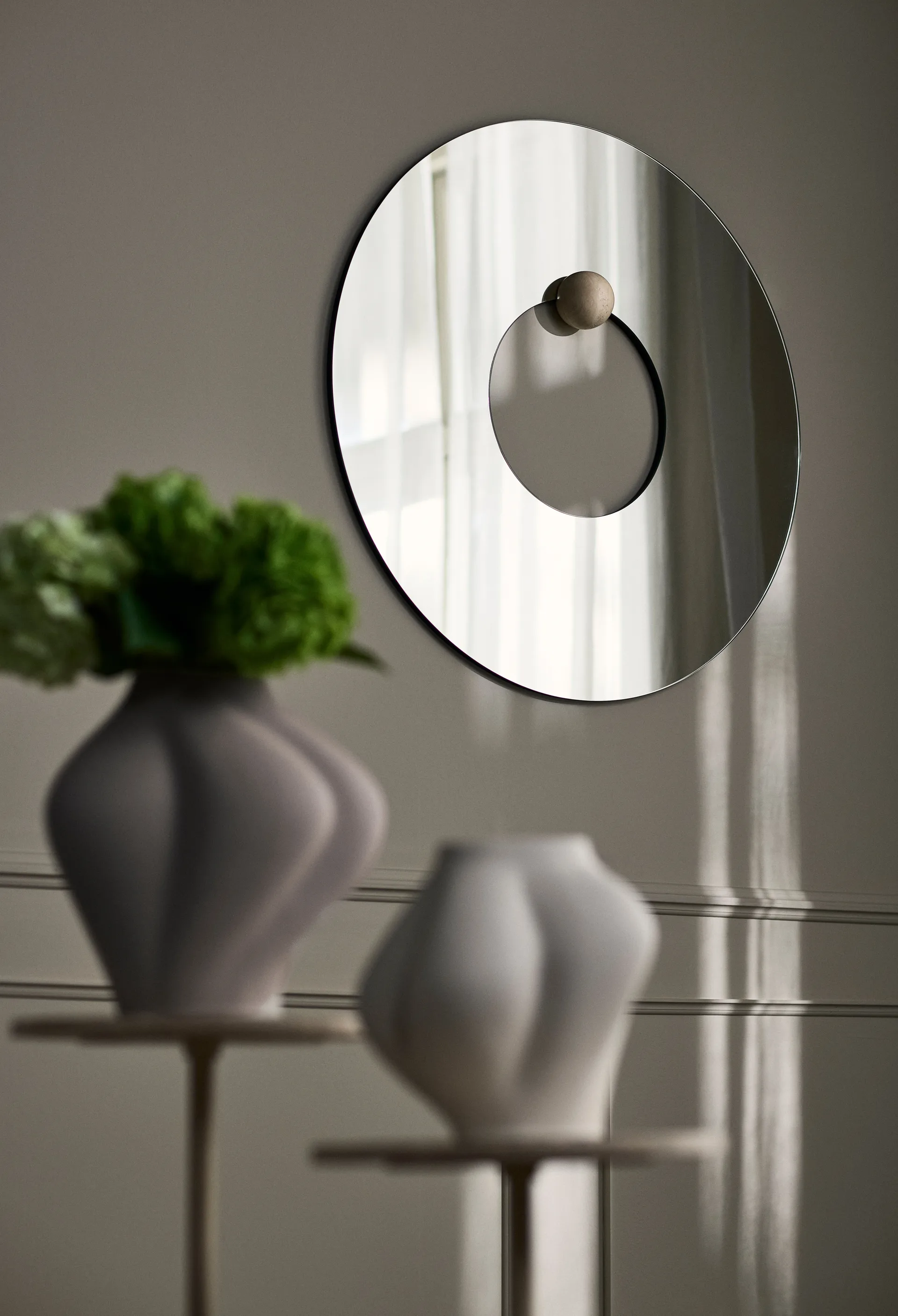 Saltare vase, Taupe, Ø13.8x30 cm AYTM