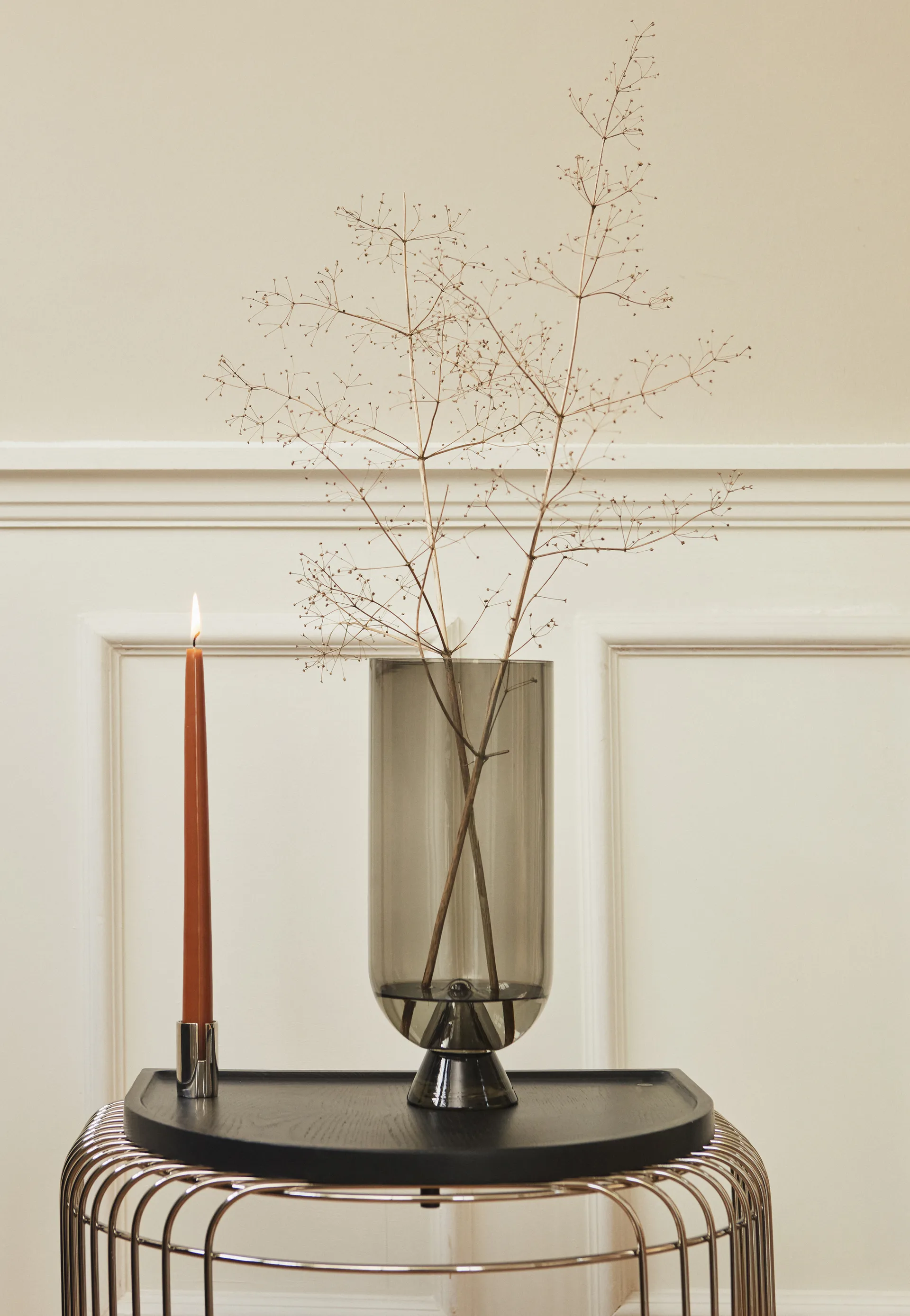 Sol candle stick 5 cm, Silver AYTM