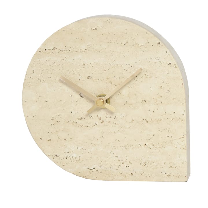 STILLA clock 15.8x16 cm - Travertine - AYTM