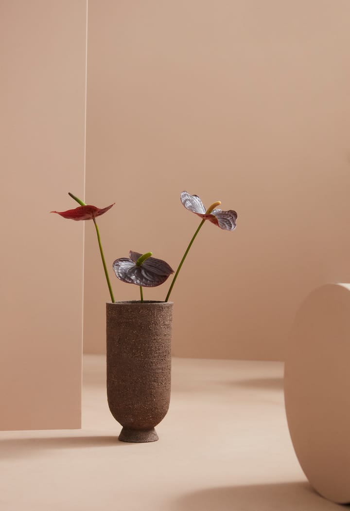 Terra flower pot-vase Ø13 cm - Java brown - AYTM