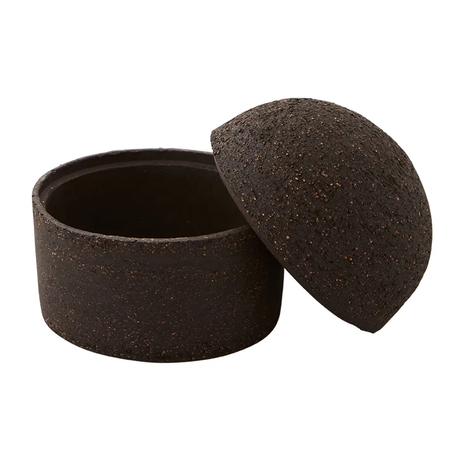 Terra storage jar with lid Ø10.7 cm, Java brown AYTM