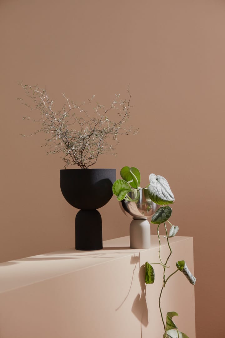 Torus flower pot Ø22 cm, Black-black AYTM