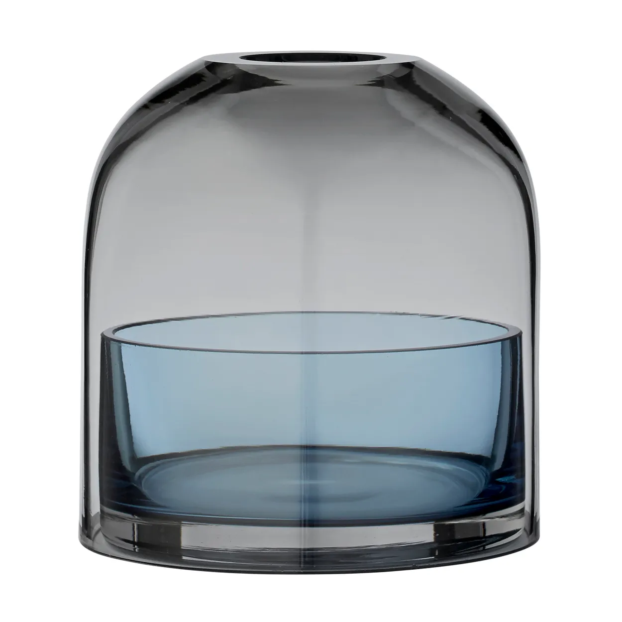 AYTM Tota candleholder black-navy blue | Scandinavian Design | Tea light holders, lanterns & candle dishes | Blue