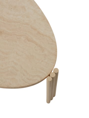 Tribus coffee table oval 92.4 x 47.6 x 35 cm - Light Sand-black - AYTM