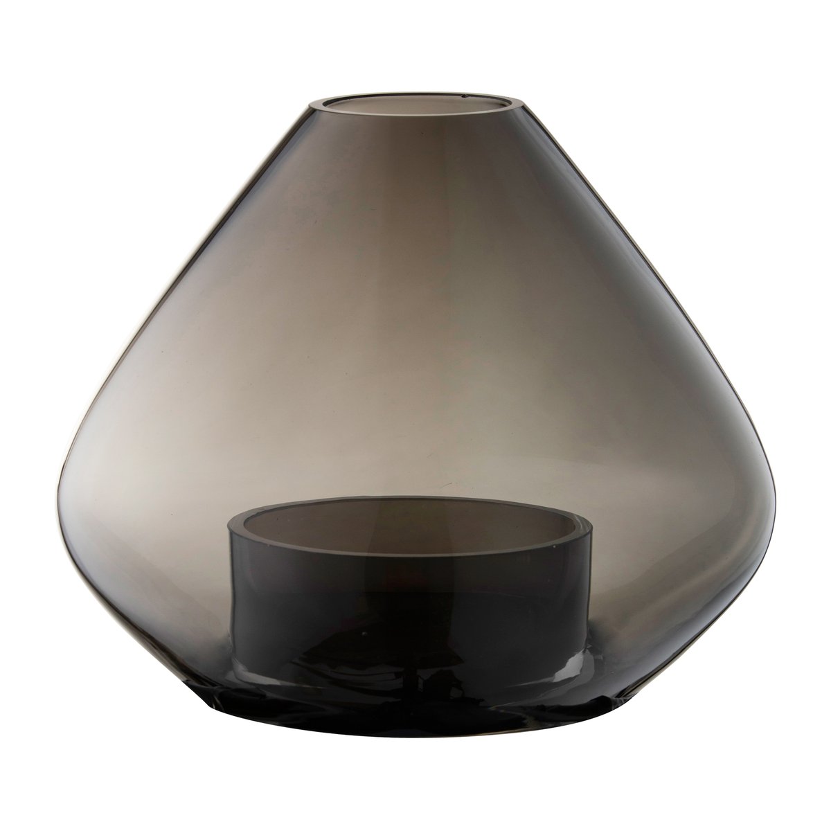 AYTM Uno lantern-vase 12 cm Black | Scandinavian Design | Tea light holders, lanterns & candle dishes | Black