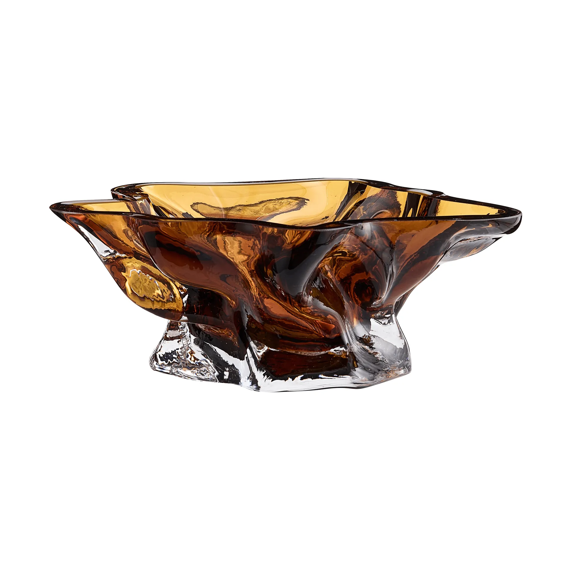 Vena decorative bowl, Amber AYTM
