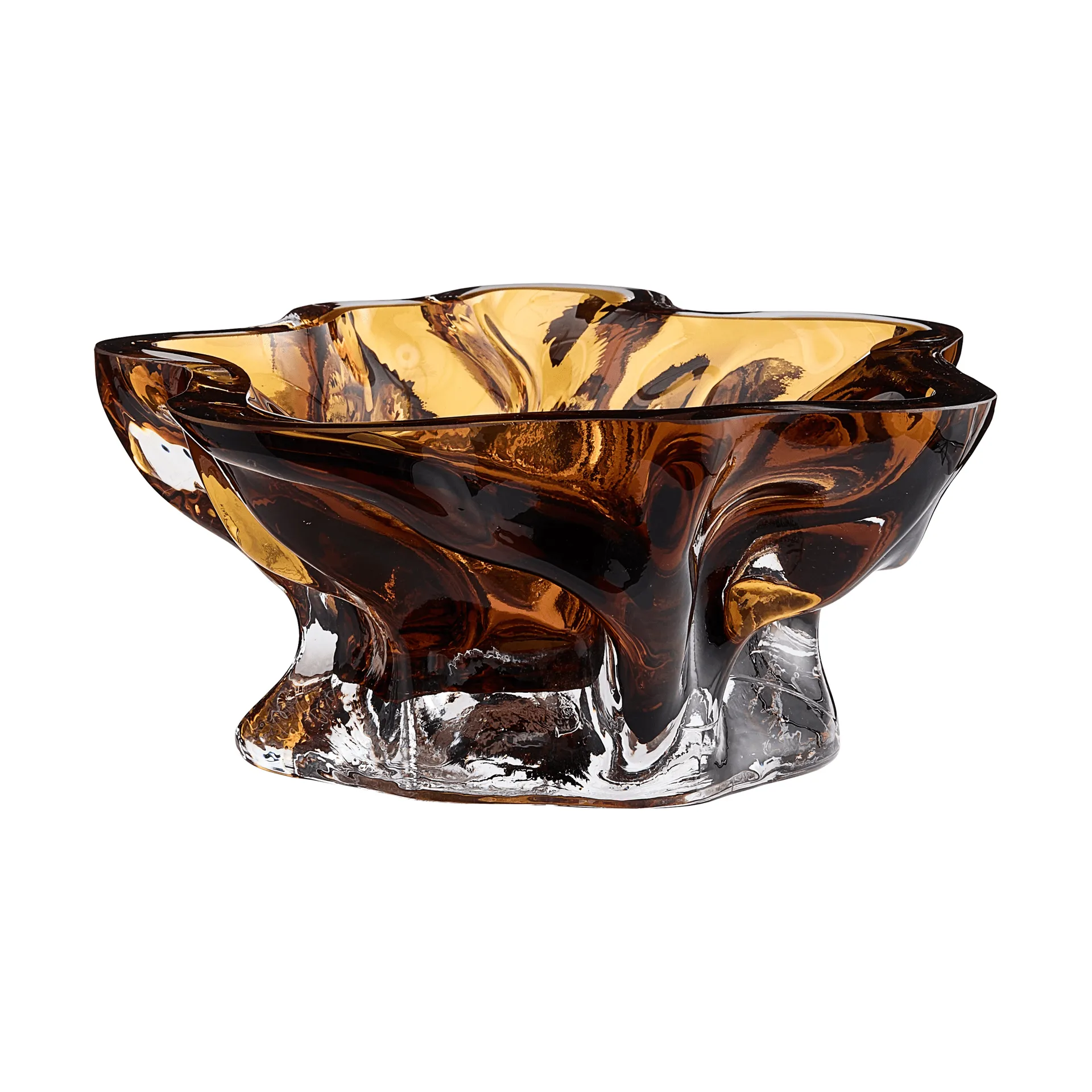 Vena decorative bowl, Amber AYTM