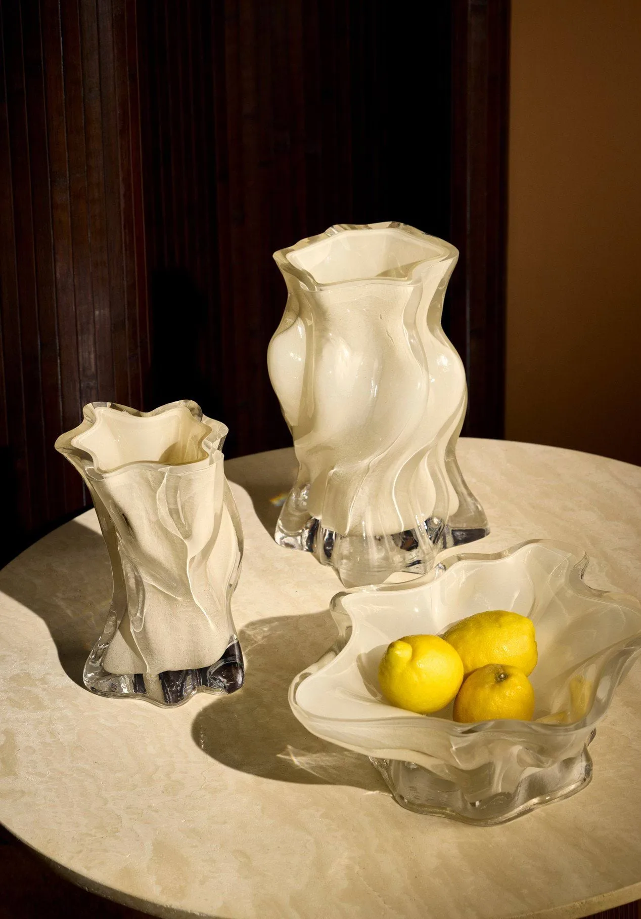 Vena decorative bowl, Dark cream AYTM