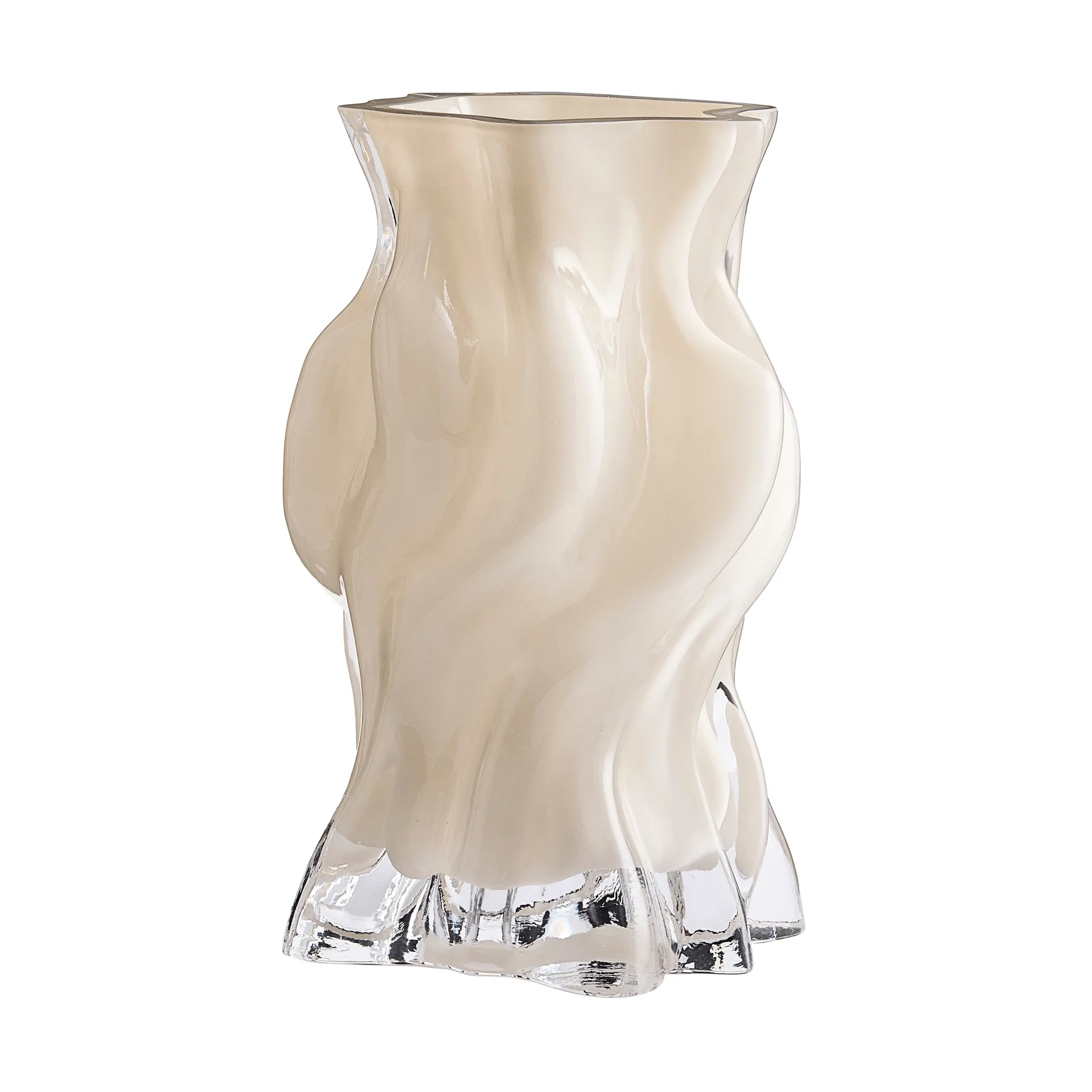 Vena vase, M, Dark cream AYTM