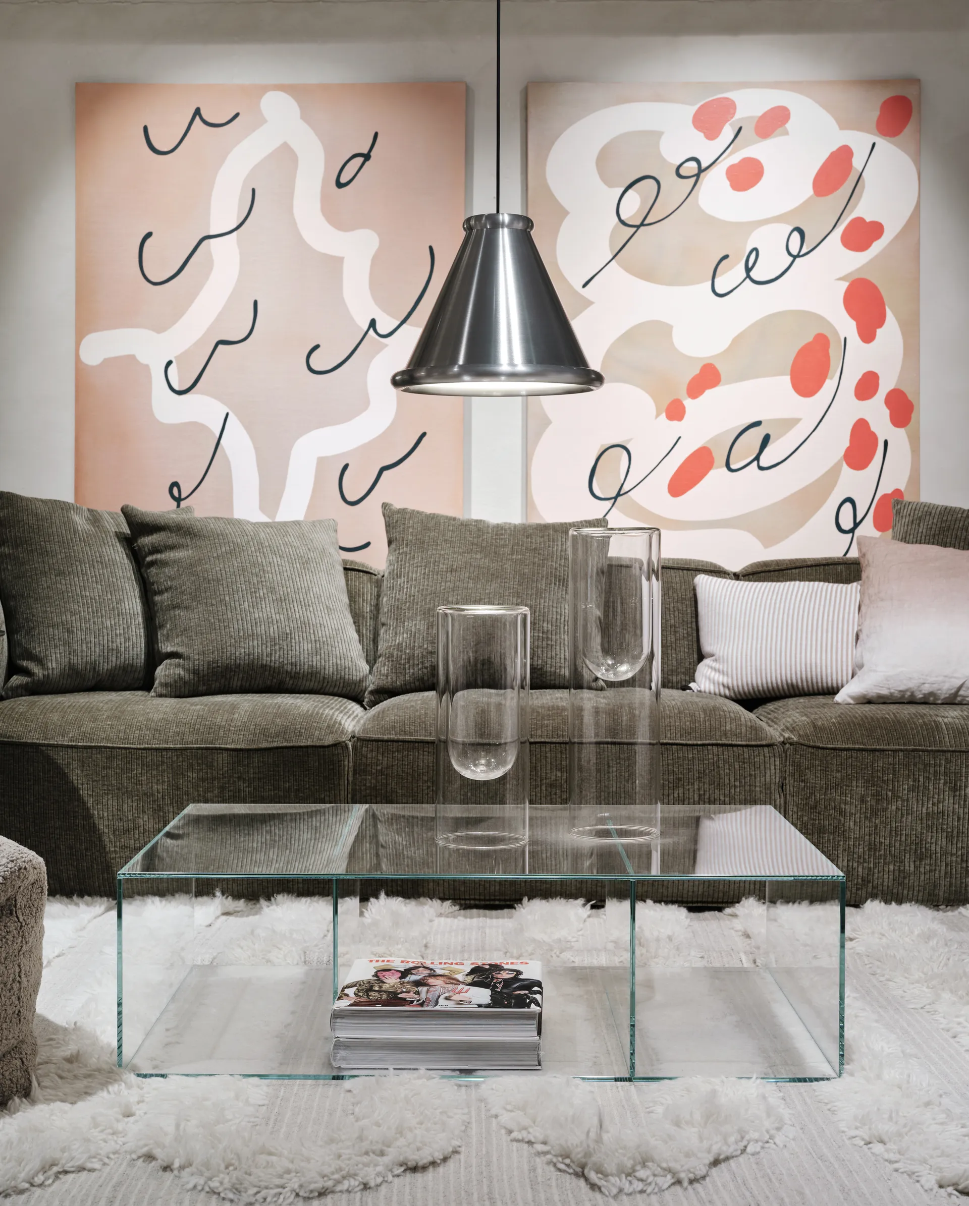 Belle pendant Ø36 cm, Brushed aluminium Belid