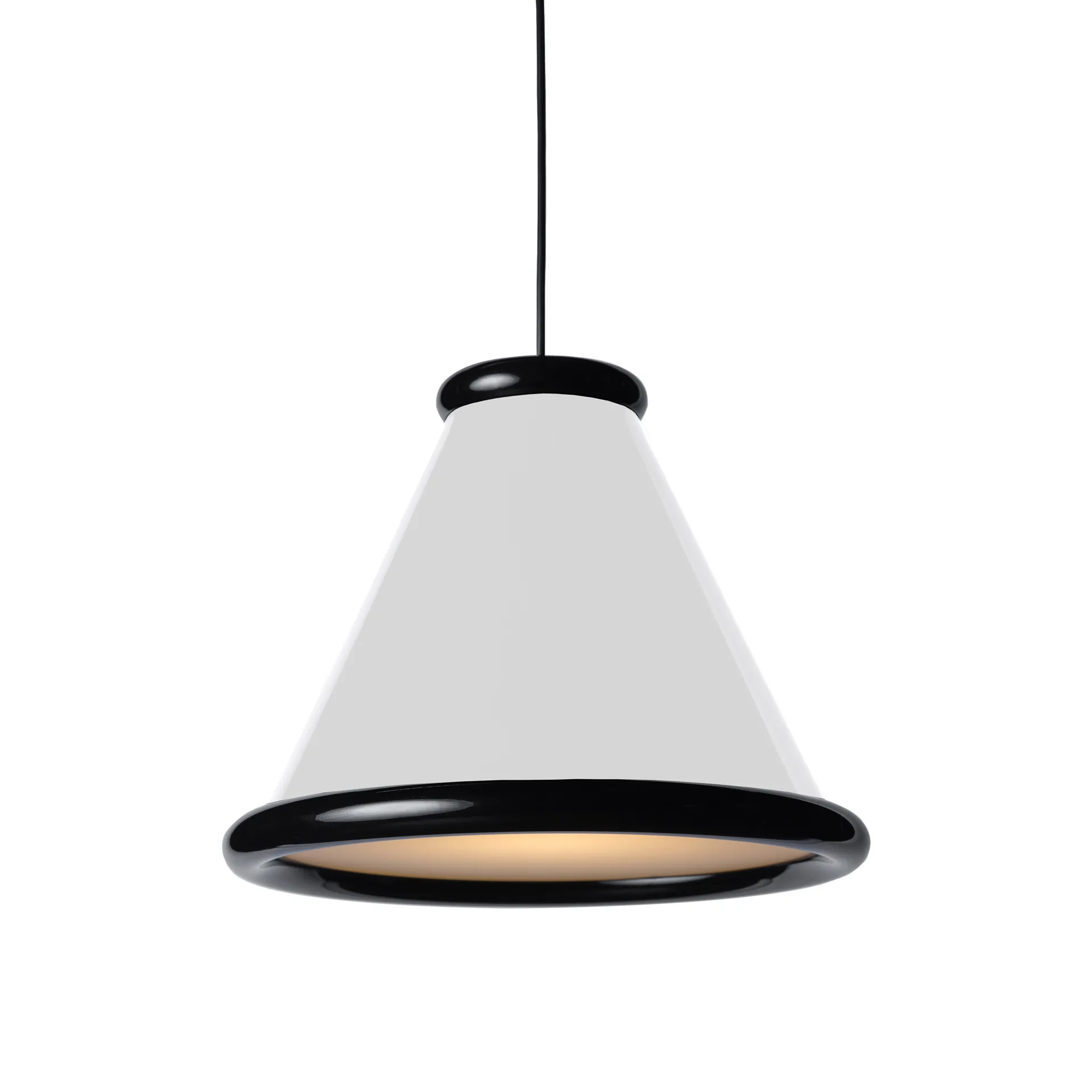 Belle pendant Ø36 cm, Glossy white-glossy black Belid
