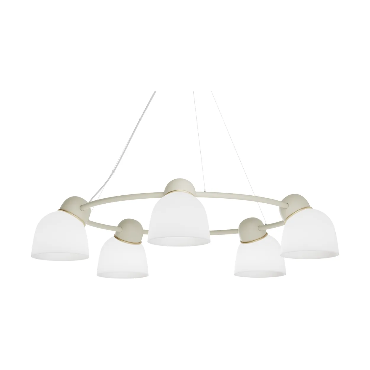 Belid Bird chandelier o95.3 cm Sand-brass-opal glass