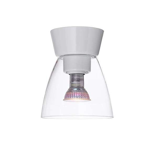 Bizzo ceiling lamp clear glass Ø16.5 cm - white shiny - Belid