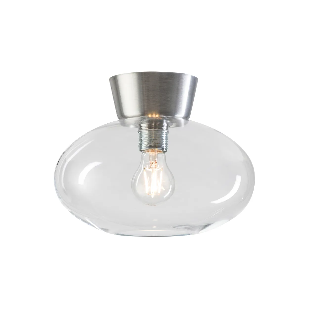 Belid Bulllo ceiling lamp clear glass o27 cm Aluminium