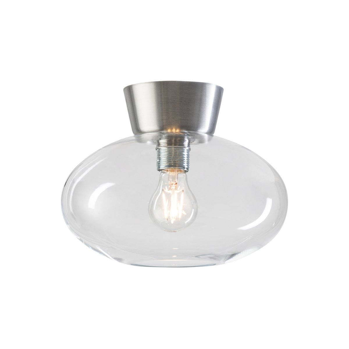 Belid Bulllo ceiling lamp clear glass o27 cm Aluminium