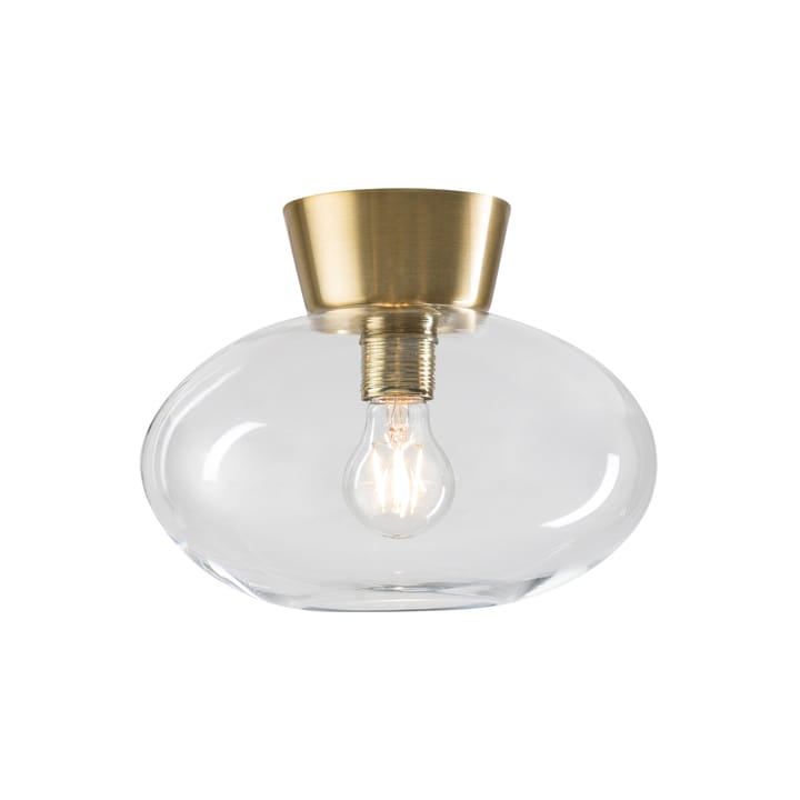 Bulllo ceiling lamp clear glass Ø27 cm - brass - Belid