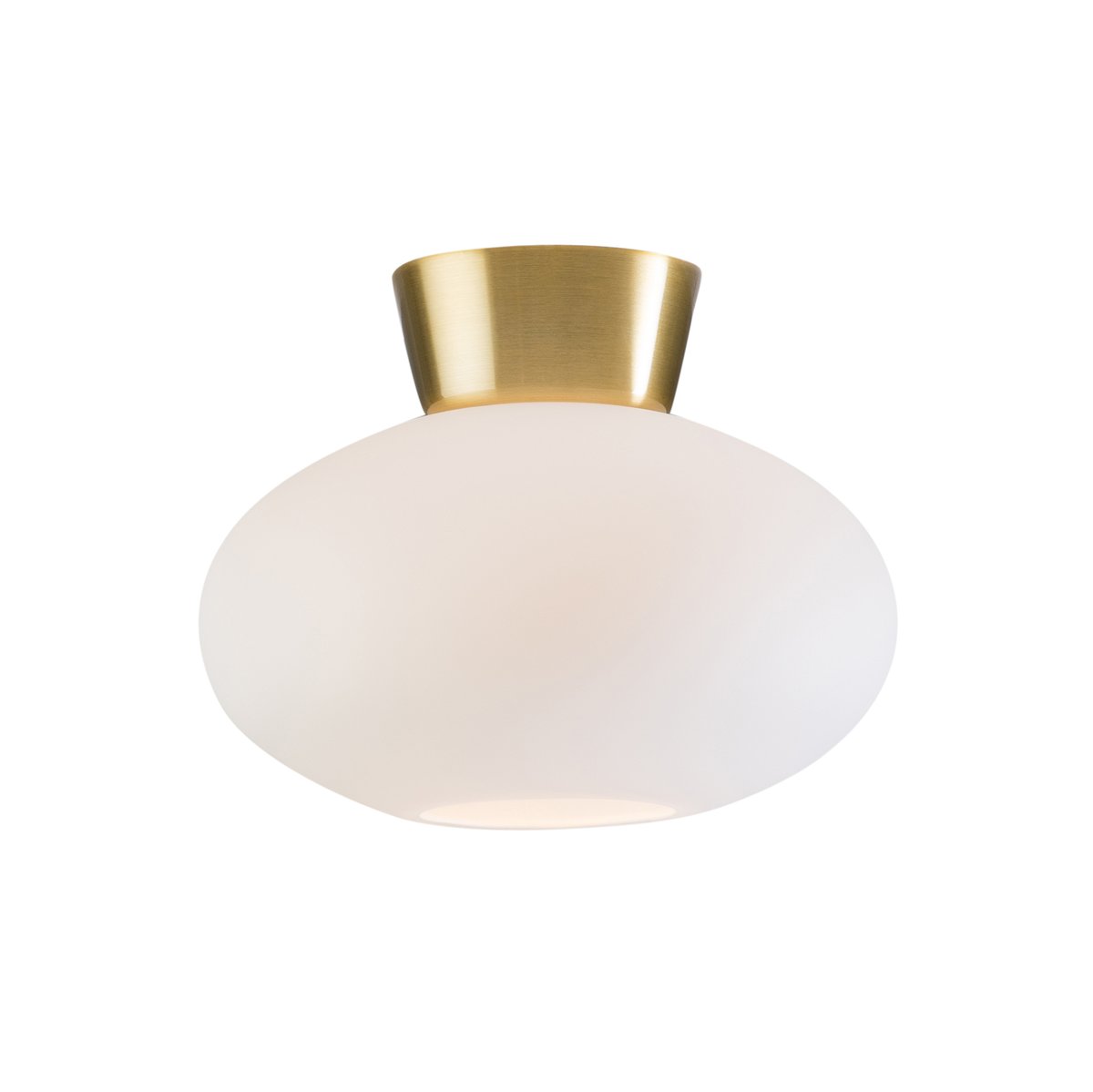 Belid Bullo ceiling lamp opal glass o27 cm brass | Scandinavian Design | Ceiling lights | Gold-coloured