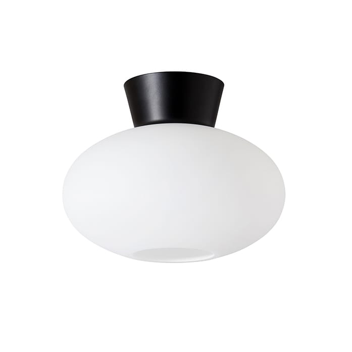 Bullo ceiling lamp opal glass Ø27 cm - matte black - Belid