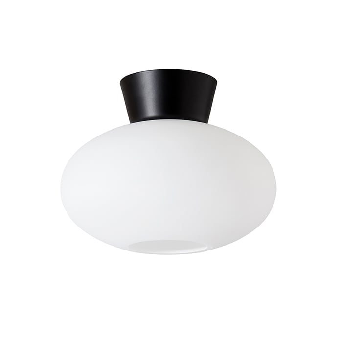Belid Bullo ceiling lamp opal glass o27 cm matte black