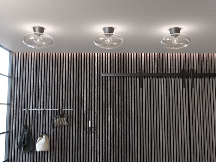 Bullo ceiling lamp XL clear glass Ø38 cm - Oxide grey - Belid