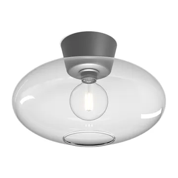 Bullo ceiling lamp XL clear glass Ø38 cm - Oxide grey - Belid