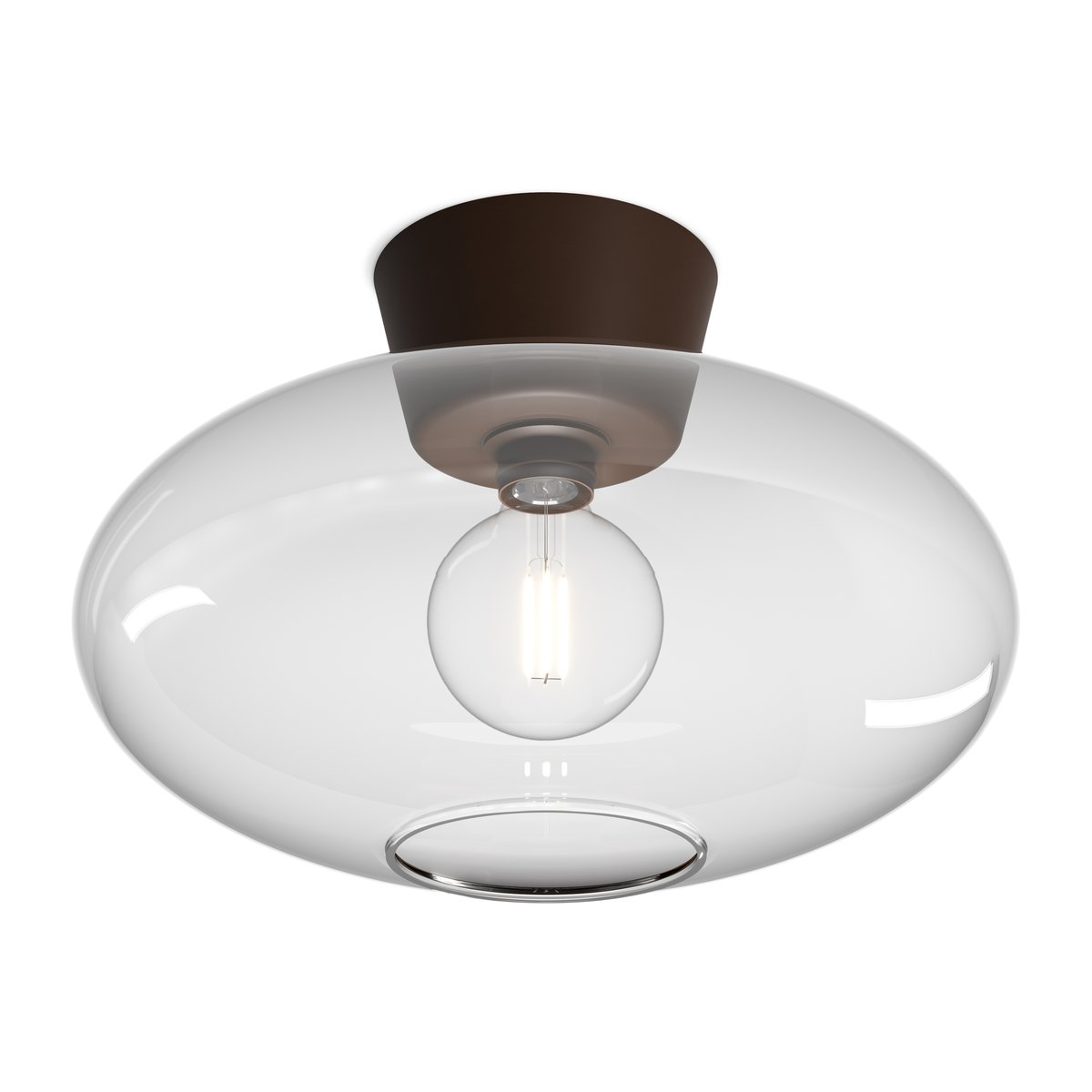 Belid Bullo ceiling lamp XL clear glass o38 cm Oxide