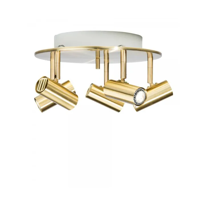 Belid Cato 5-spotlight round o29 cm Brass | Scandinavian Design | Pendant lamps | Gold-coloured