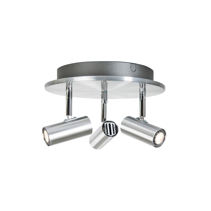 Cato round ceiling spotlight 3 - Aluminium - Belid
