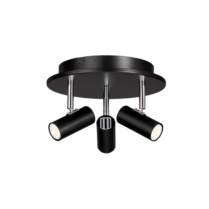 Cato round ceiling spotlight 3 - Matte black - Belid