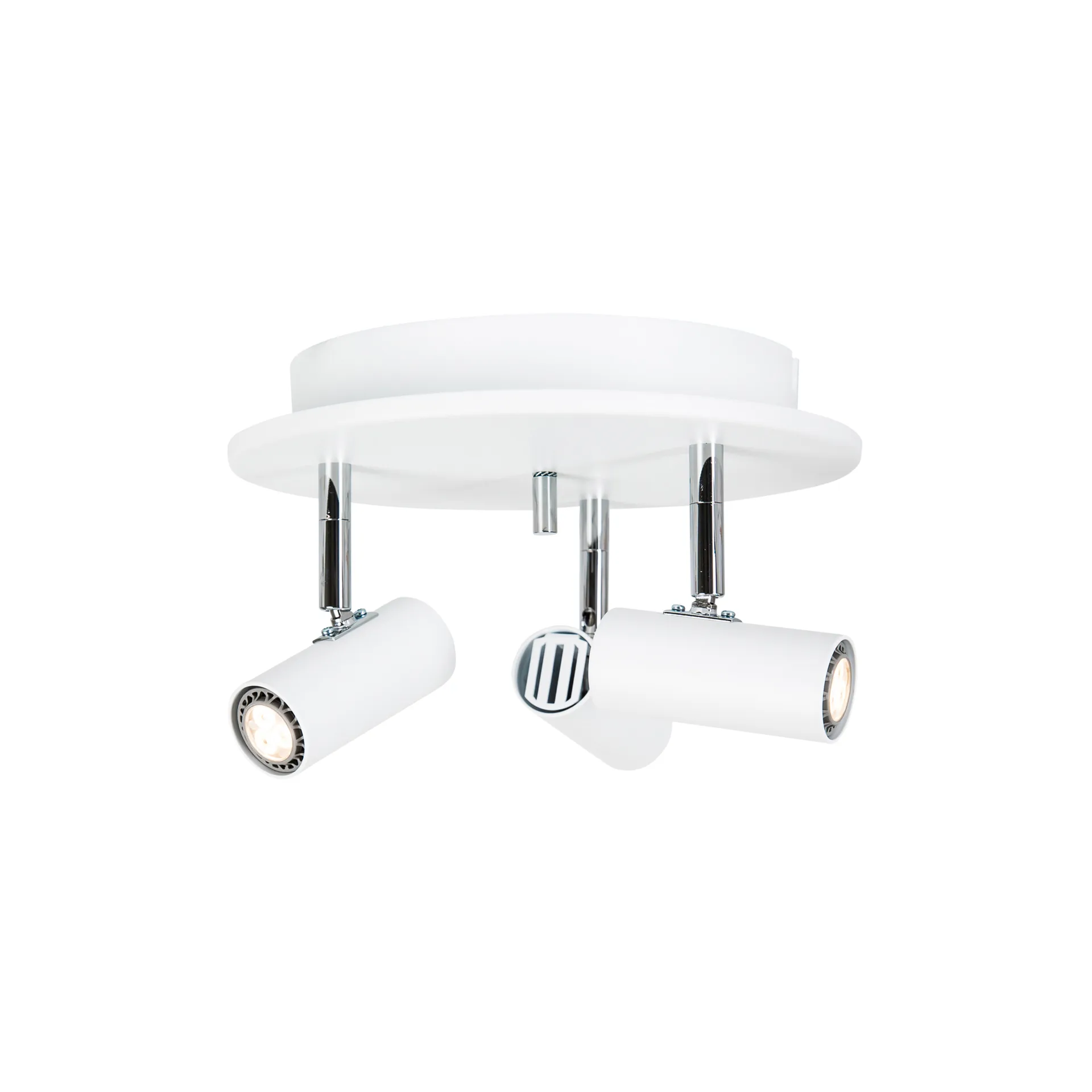 Cato round ceiling spotlight 3, Matte white Belid