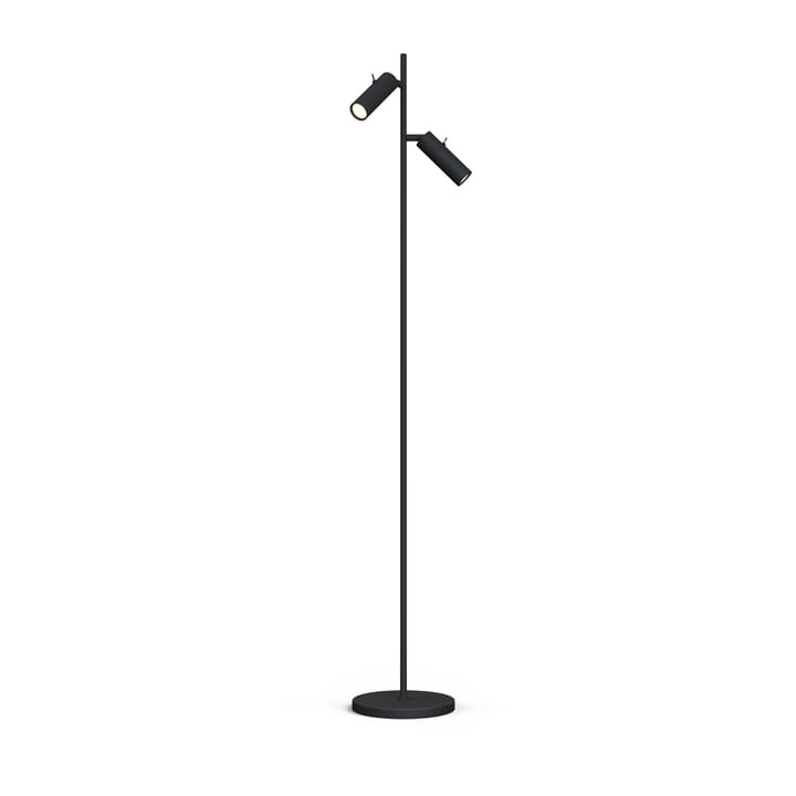 Cato Slim floor lamp double - Matte black-LED - Belid