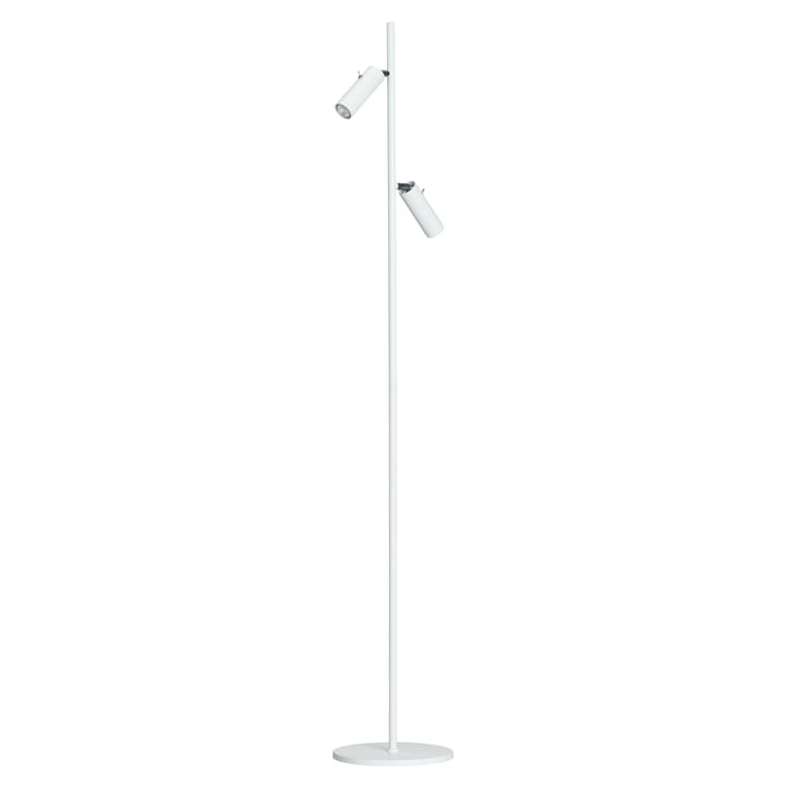 Cato Slim floor lamp double - matte white - Belid