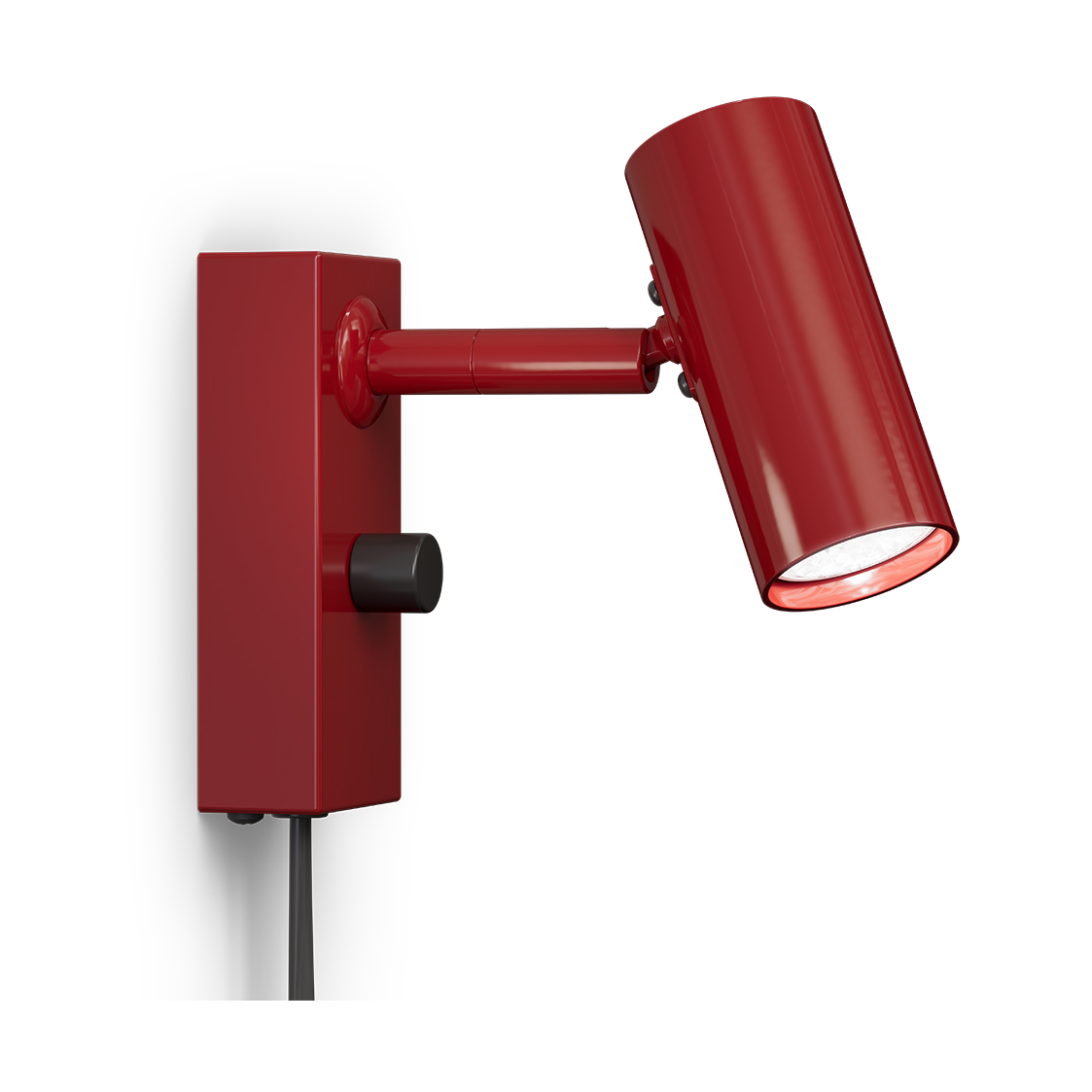 Belid Cato wall lamp Glossy ruby red-matte black | Scandinavian Design | Wall lights | Red