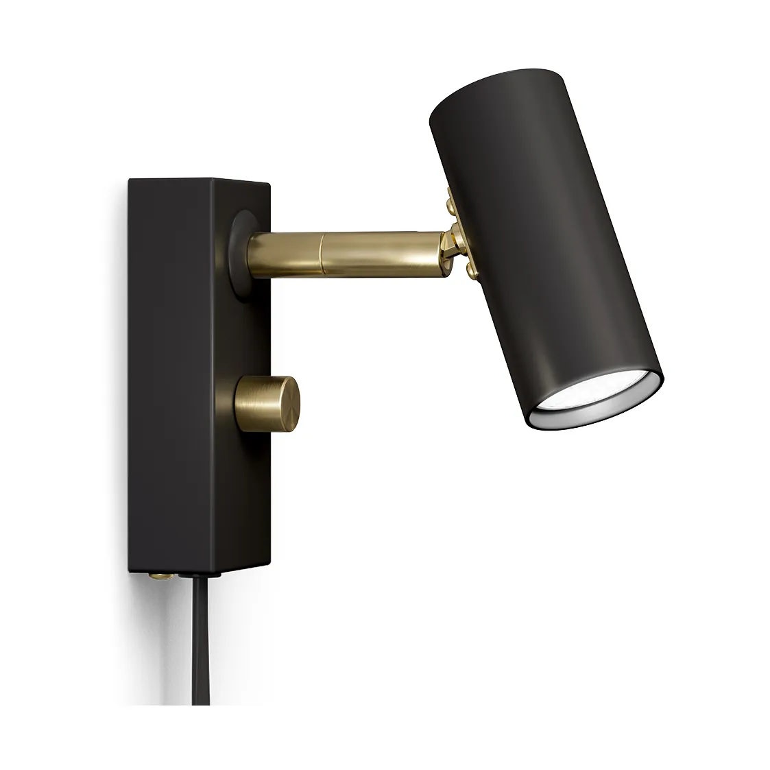 Belid Cato wall lamp Matte black-brass | Scandinavian Design | Wall lights | Black