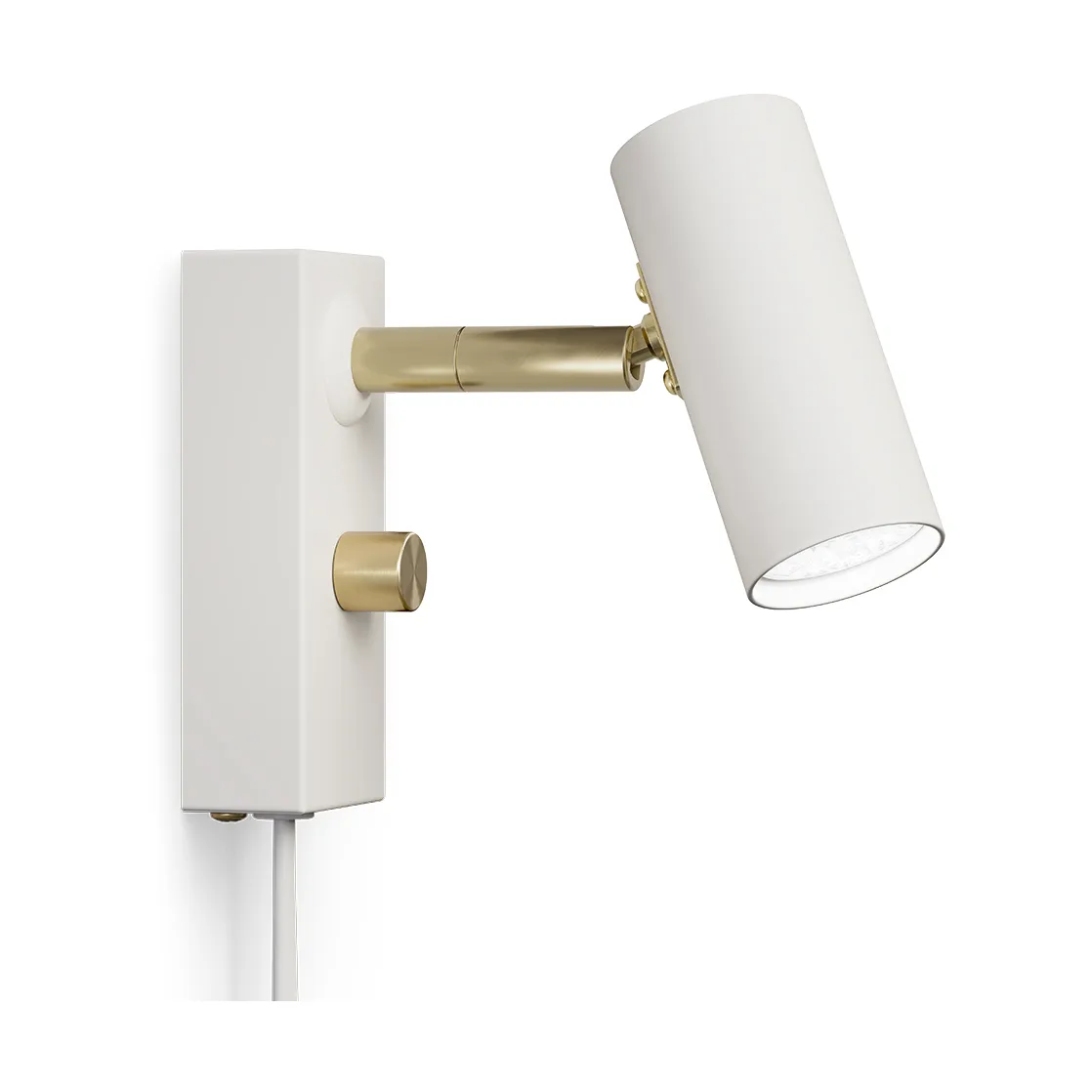 Belid Cato wall lamp Matte white-polished brass | Scandinavian Design | Wall lights | White