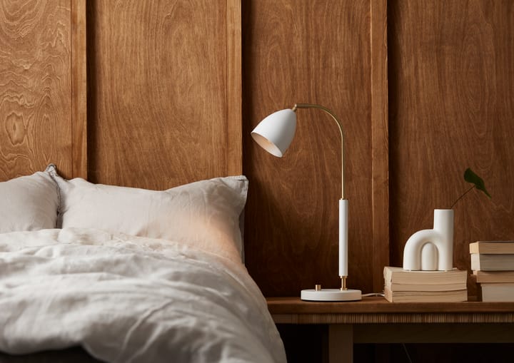 Deluxe table lamp - white, brass - Belid