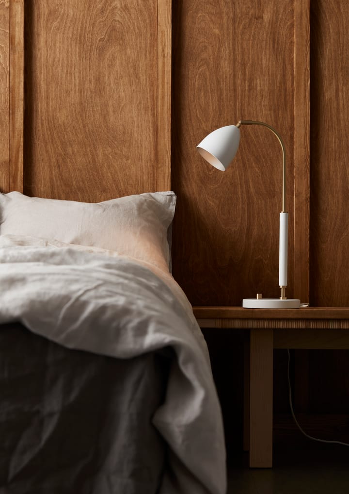 Deluxe table lamp - white, brass - Belid