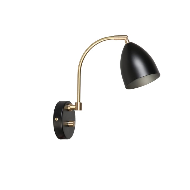 Deluxe wall lamp - black, brass - Belid