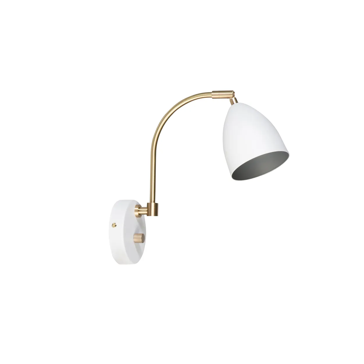 Belid Deluxe wall lamp white, brass | Scandinavian Design | Wall lights | White