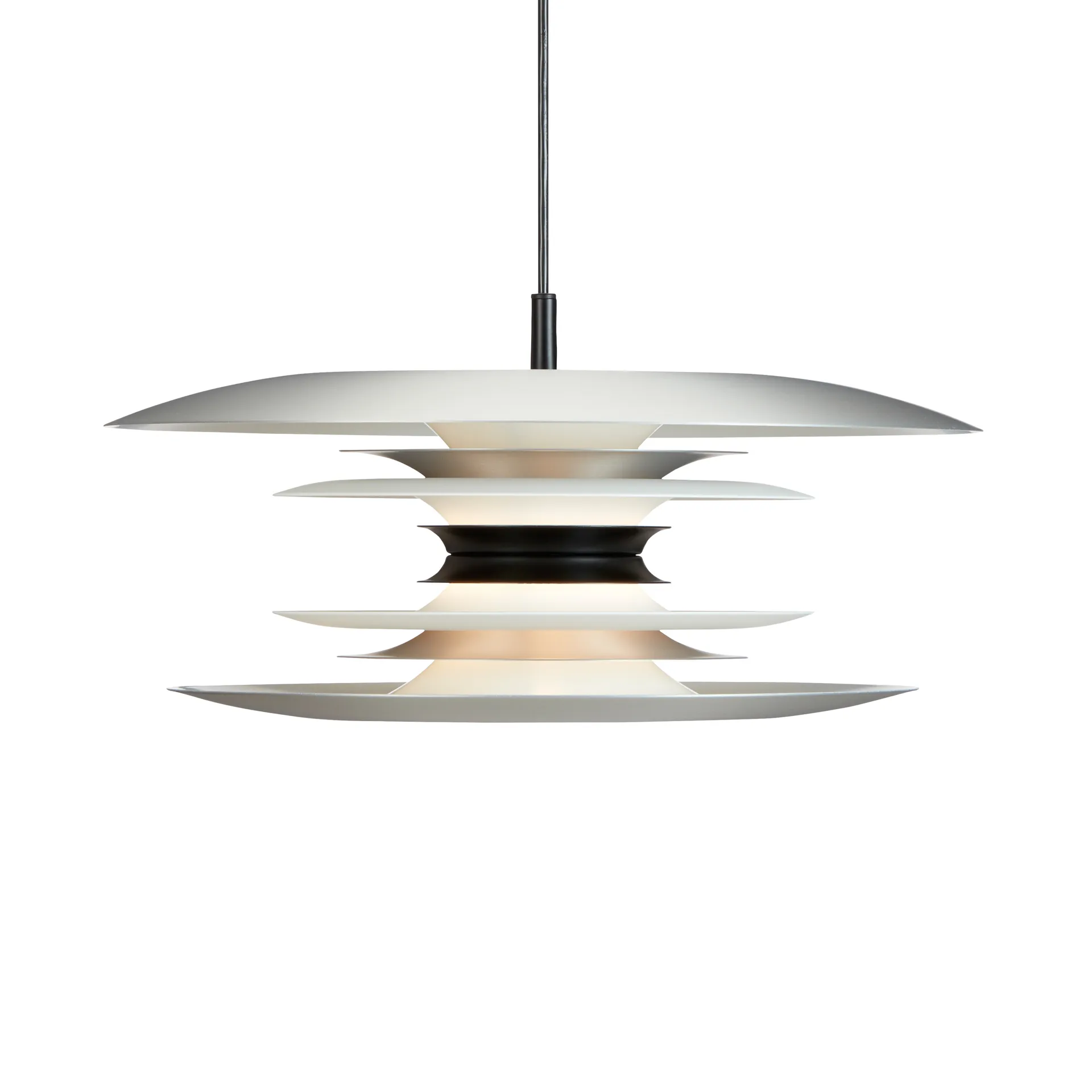 Diablo ceiling lamp Ø40 cm, Matte aluminum-matte black Belid