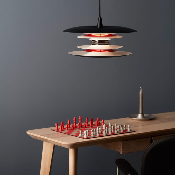 Diablo ceiling lamp Ø40 cm - Matte black-smooth red - Belid