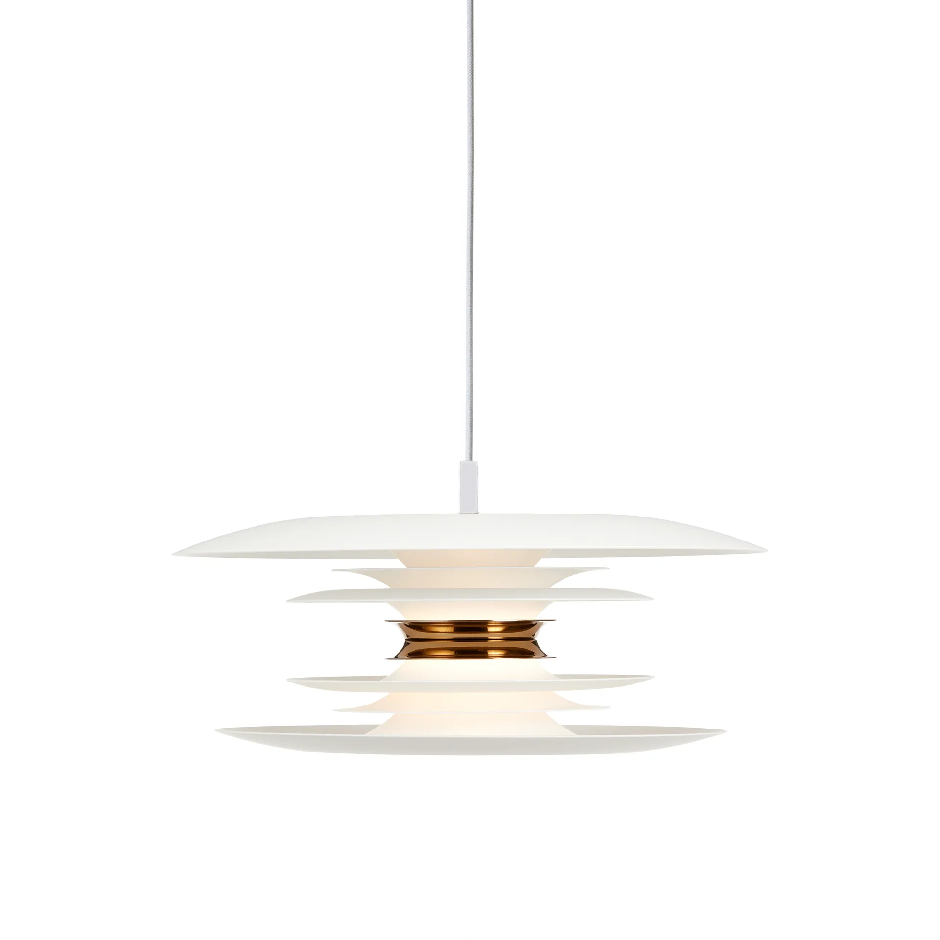 Diablo ceiling lamp Ø40 cm, White-brass Belid