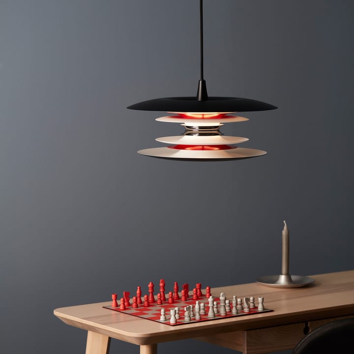 Diablo ceiling lamp Ø50 cm - Matte black-smooth red - Belid