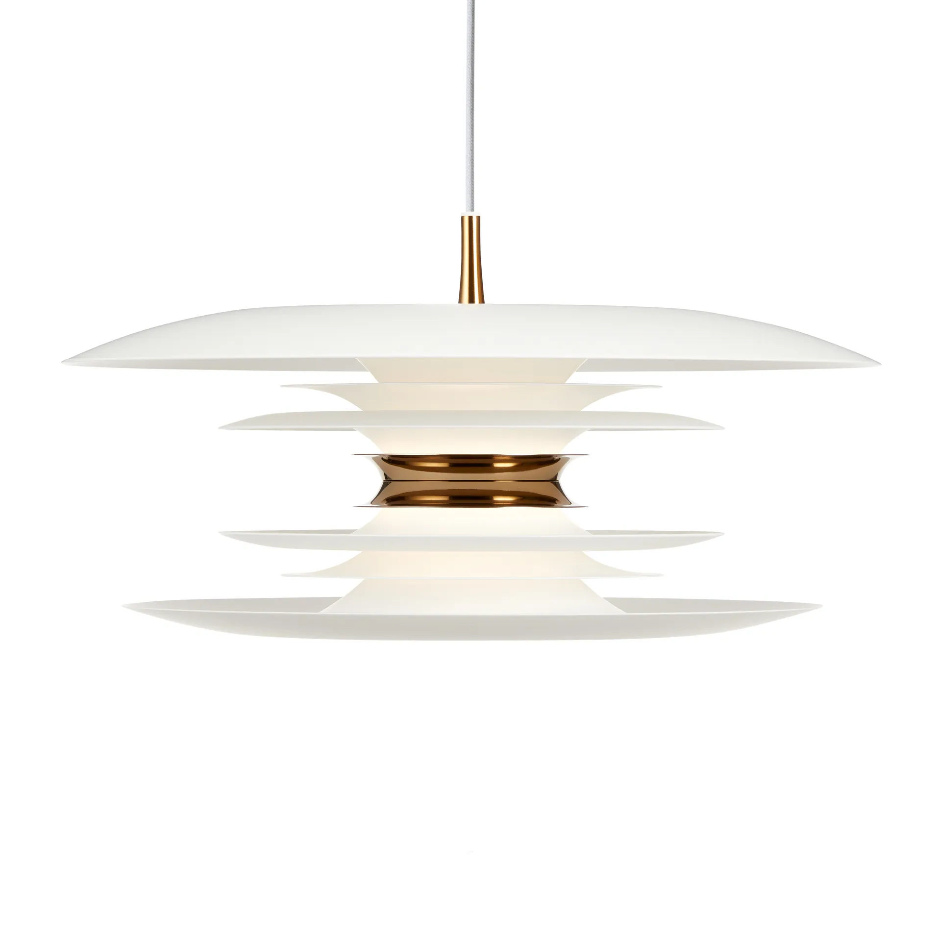 Diablo ceiling lamp Ø50 cm, White-brass Belid