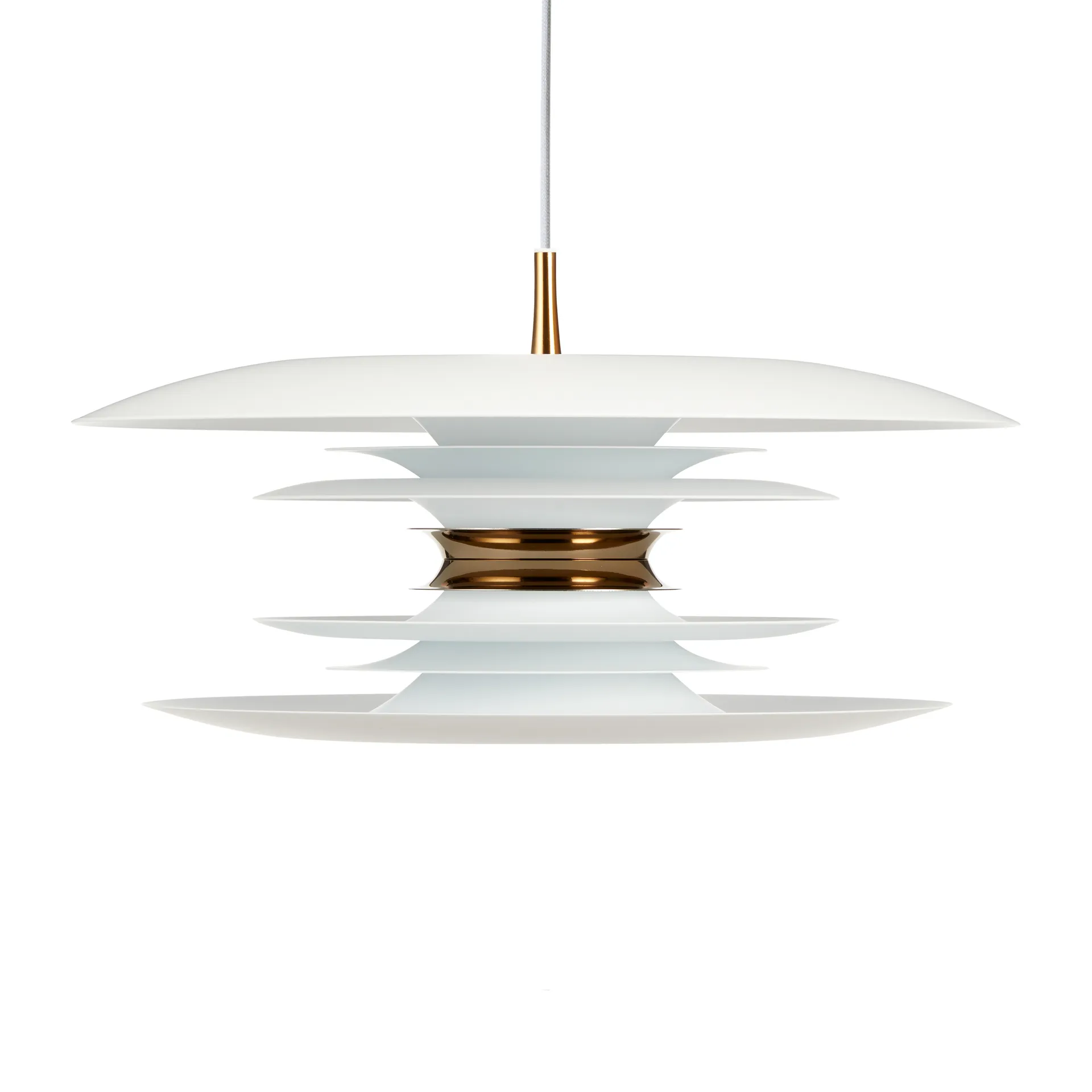 Diablo ceiling lamp Ø50 cm, White-brass Belid