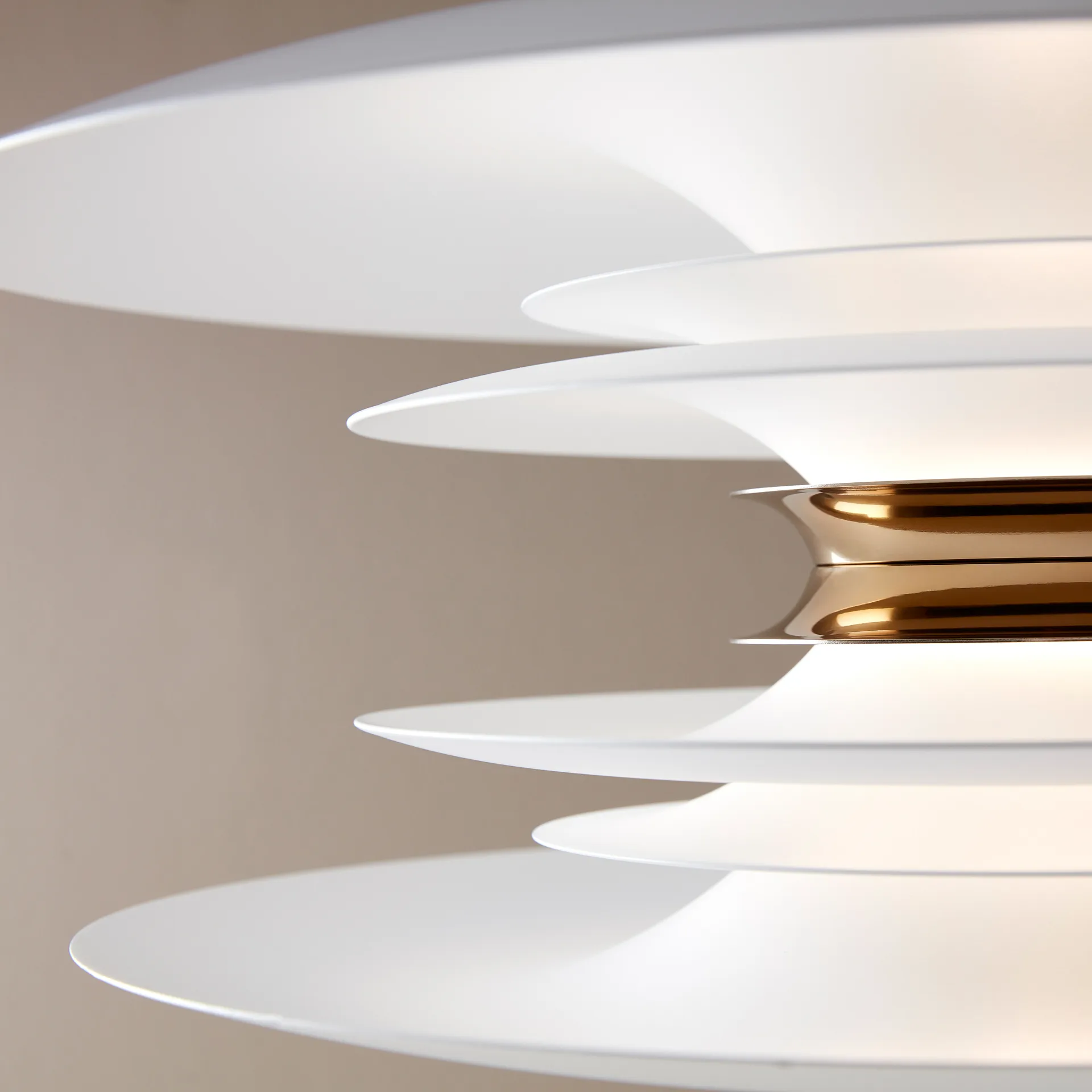 Diablo ceiling lamp Ø50 cm, White-brass Belid