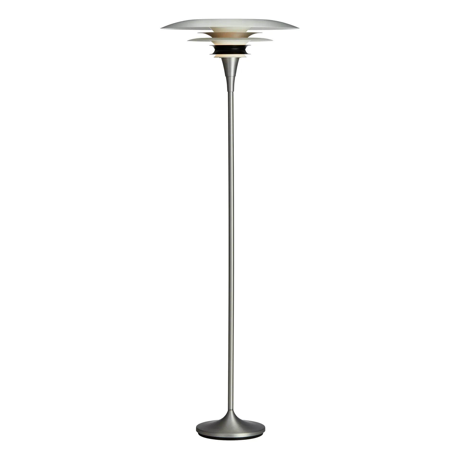 Diablo floor lamp Ø50 cm, Matte aluminum-matte black Belid